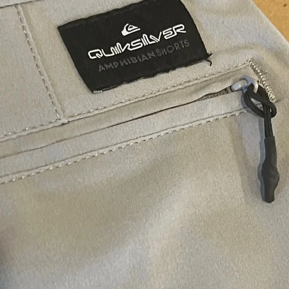 Quiksilver Shorts Mens 26/12 Blue Hybrid Walking Amphibian Stretch Skate Surf - Picture 11 of 13